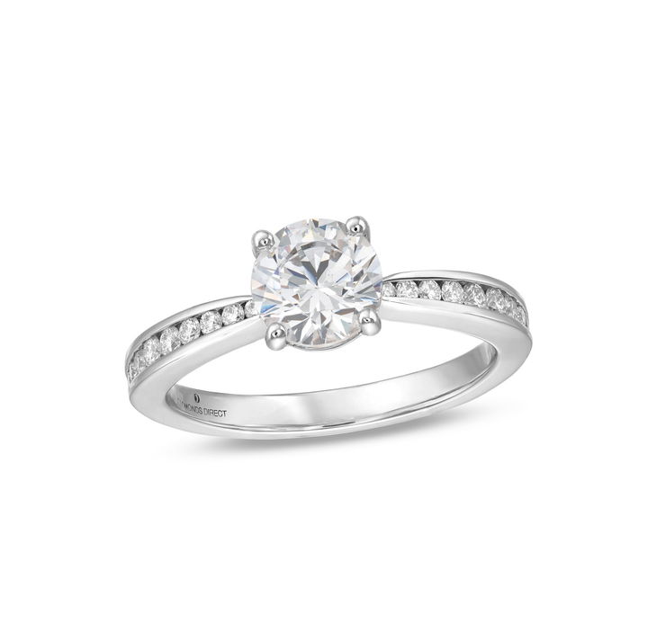 Channel Diamond Tapered Engagement Setting (For 1ct Round)