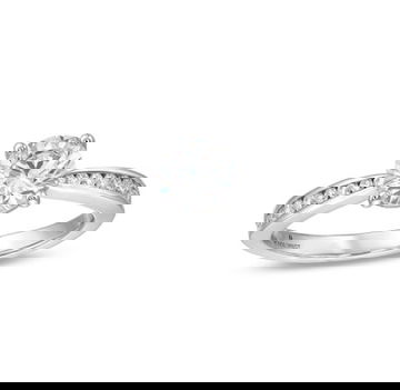 Channel Diamond Tapered Engagement Setting (For 1ct Round)