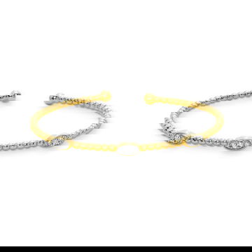 Diamond Gold Beaded Bangle Bracelet 0