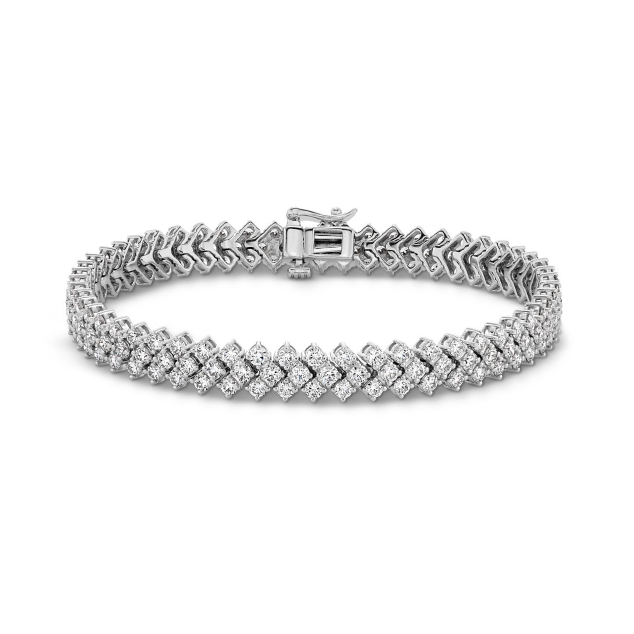 Chevron Diamond Tennis Bracelet