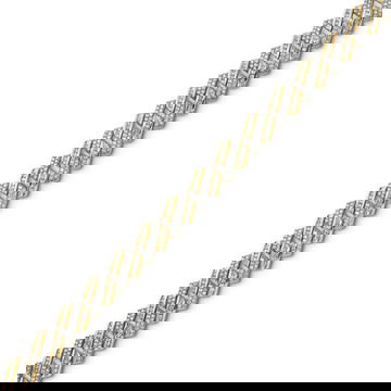 Gold Pave Diamond Cuban Link Bracelet