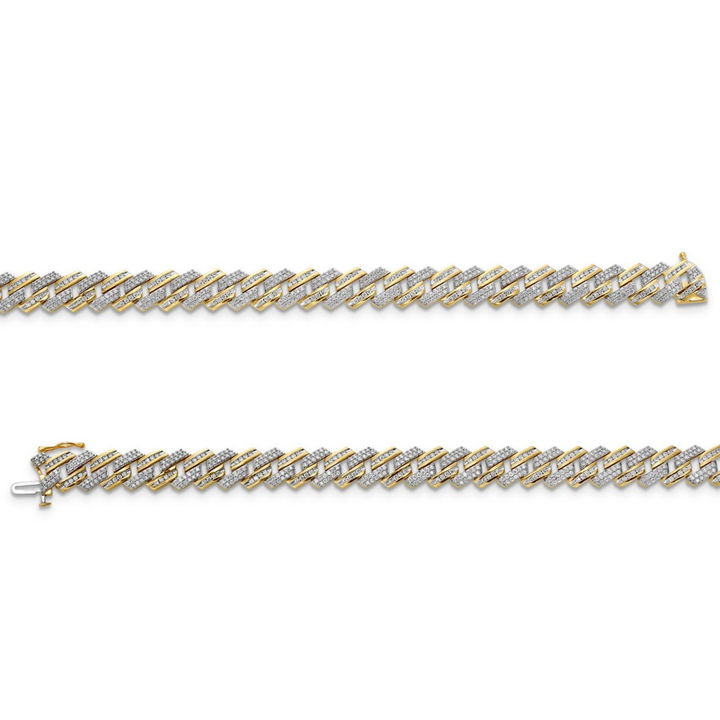 Gold Pave Diamond Cuban Link Bracelet