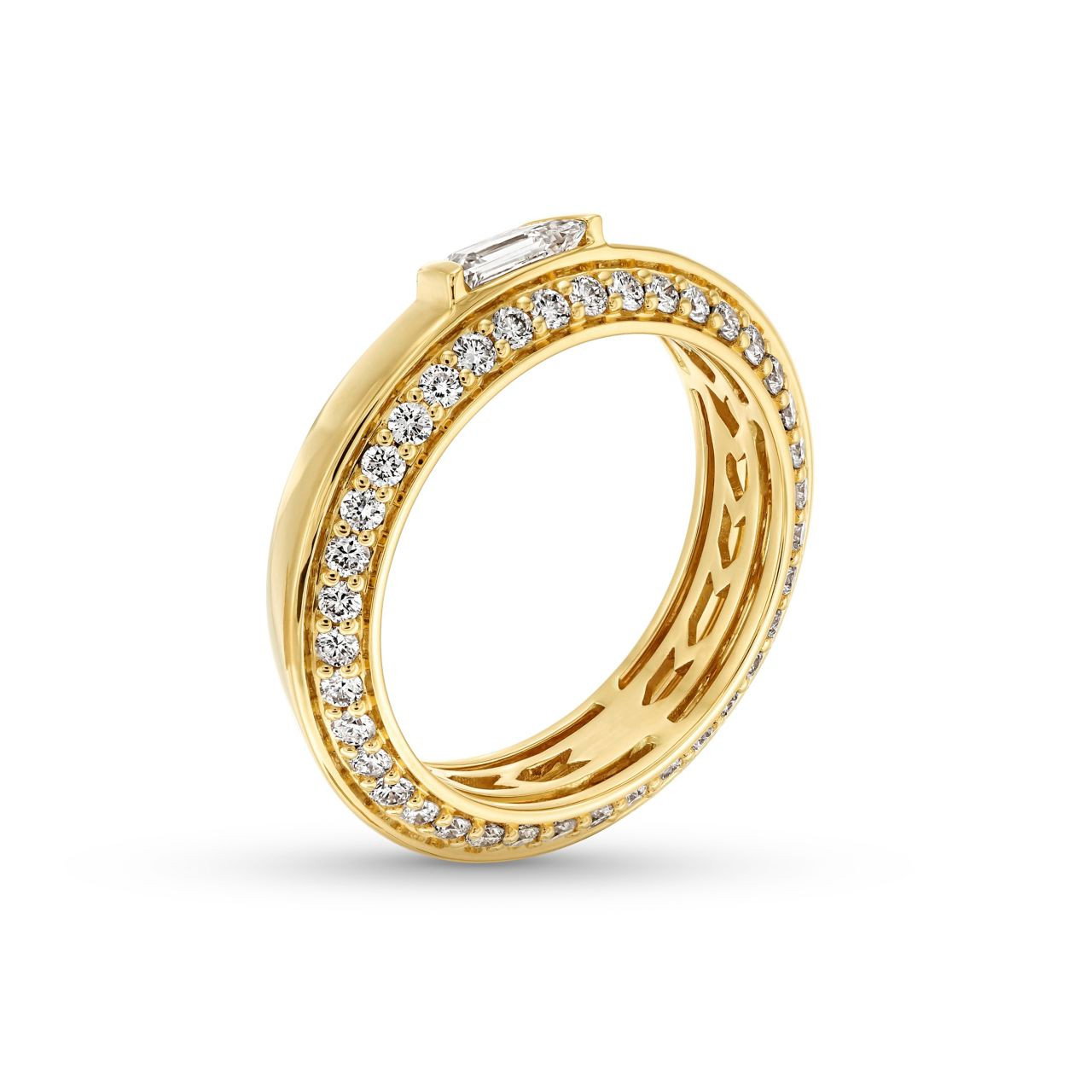 Trapezoid Diamond Eternity Wedding Band 4