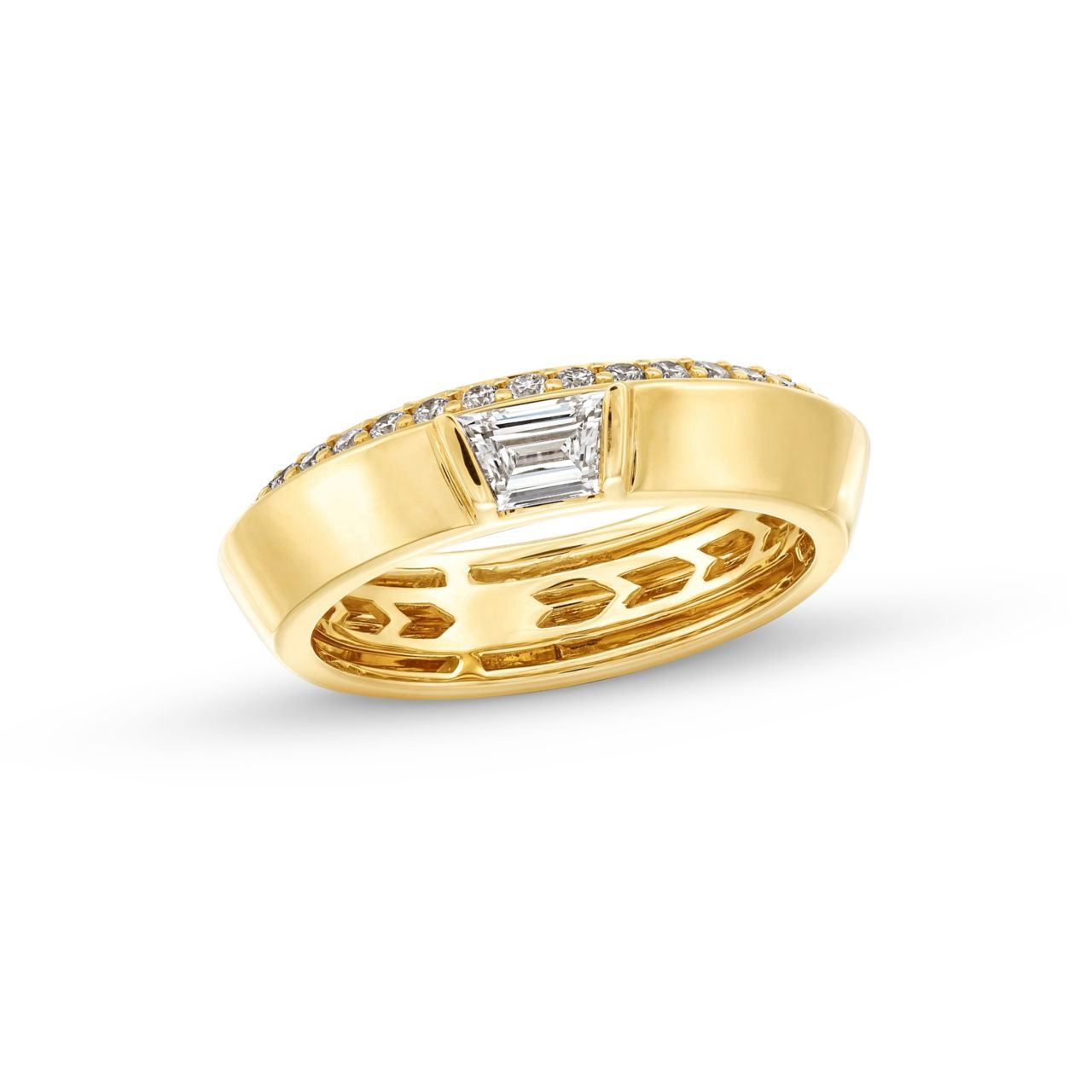 Trapezoid Diamond Eternity Wedding Band 1