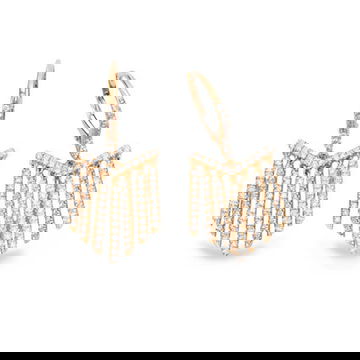 Yellow Gold Diamond Fringe Earrings