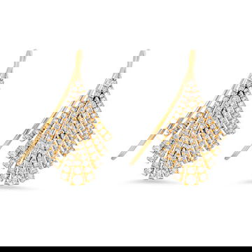 Diamond Accented Fan Earrings