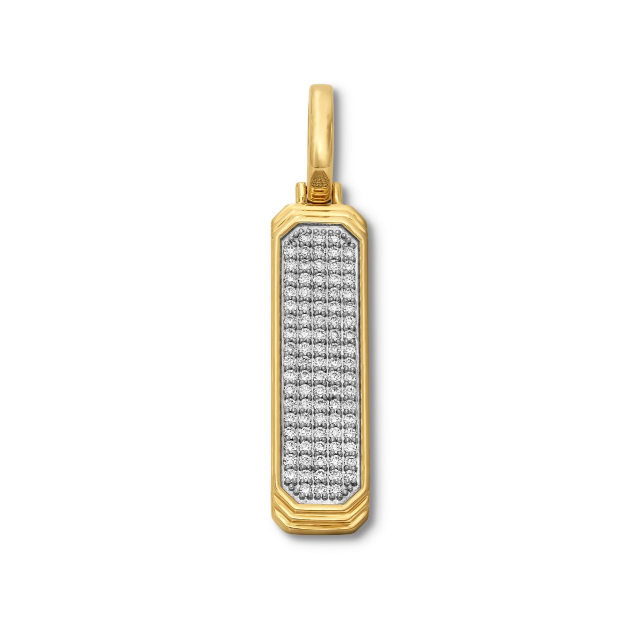 Five Row Pave Diamond Pendant 0