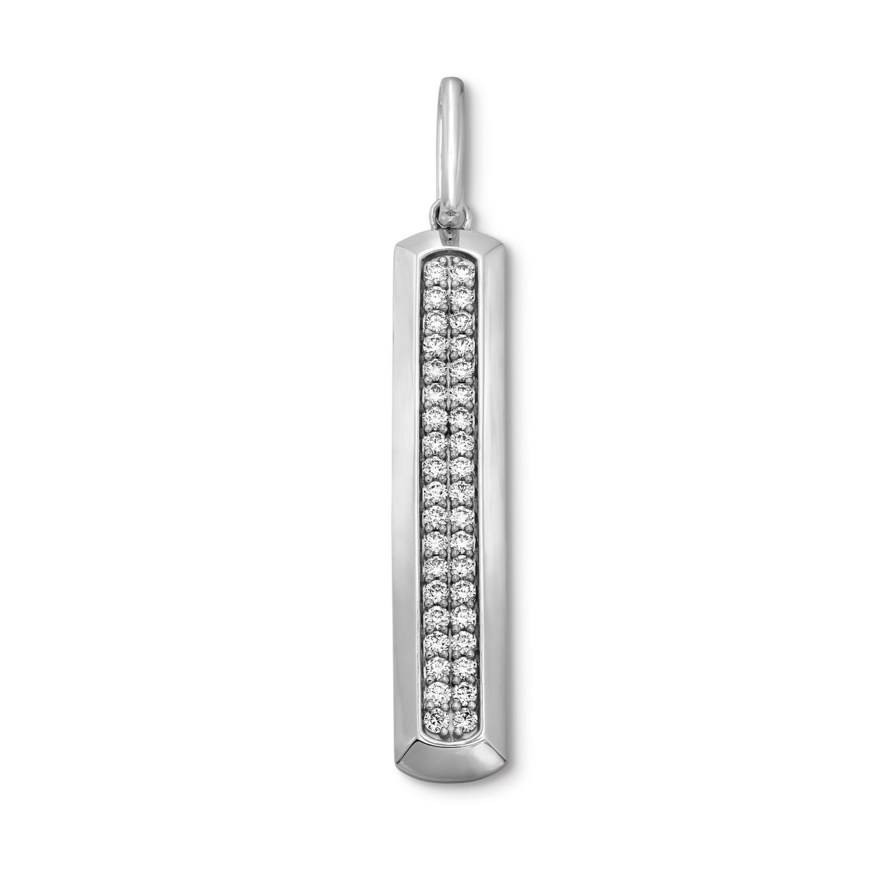 Two Row Pave Diamond Pendant 0