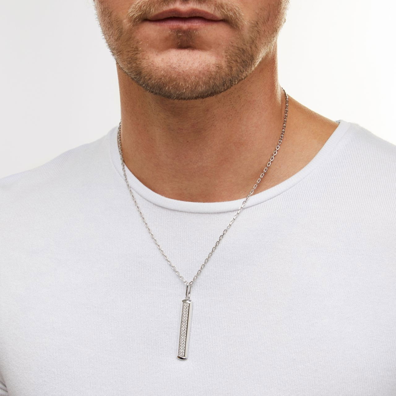 Two Row Pave Diamond Pendant 1