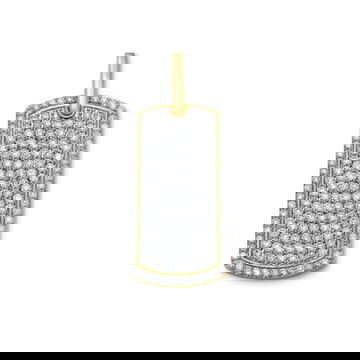Pave Diamond Dog Tag Pendant