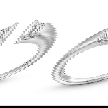Trapezoid Diamond Bezel Open Ring