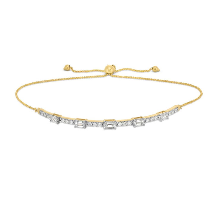 Diamond Bolo Bracelet In Yellow Gold 14K