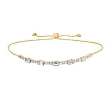 Diamond Bolo Bracelet In Yellow Gold 14K