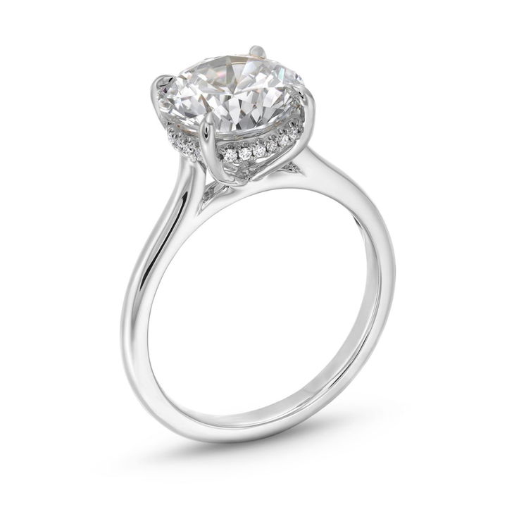 White Gold 18K Michael M. Montage Solitaire Hidden Halo Engagement Setting