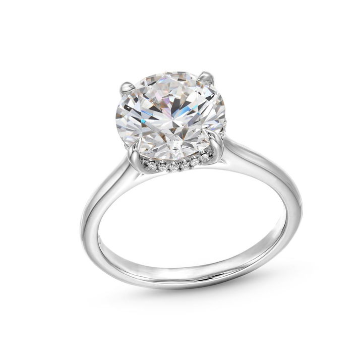 White Gold 18K Michael M. Montage Solitaire Hidden Halo Engagement Setting