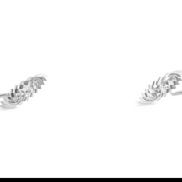 White Gold Oval Diamond Bezel Stud Earrings
