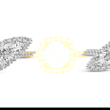 Round Lab Grown Diamond Halo Engagement Ring By Diamonds Direct Designs