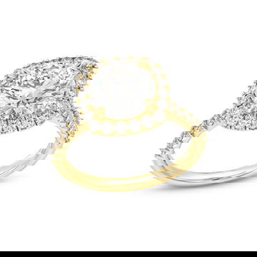 Round Lab Grown Diamond Halo Engagement Ring By Diamonds Direct Designs