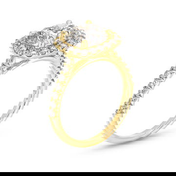 Round Lab Grown Diamond Halo Engagement Ring By Diamonds Direct Designs