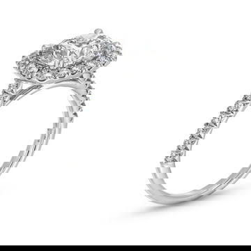 Round Lab Grown Diamond Halo Engagement Ring By Diamonds Direct Designs 8