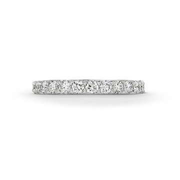 Michael M. V-Prong 3/4 Way Diamond Wedding Band In White Gold 18K