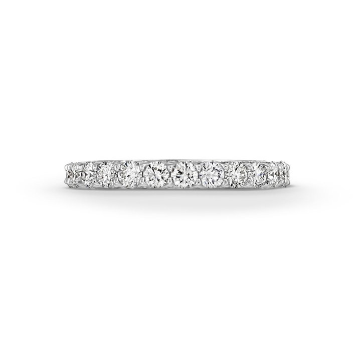 Michael M. V-Prong 3/4 Way Diamond Wedding Band In White Gold 18K