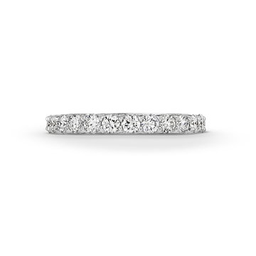 Michael M. V-Prong 3/4 Way Diamond Wedding Band In White Gold 18K