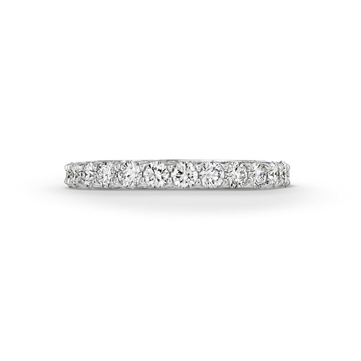Michael M. V-Prong 3/4 Way Diamond Wedding Band In White Gold 18K