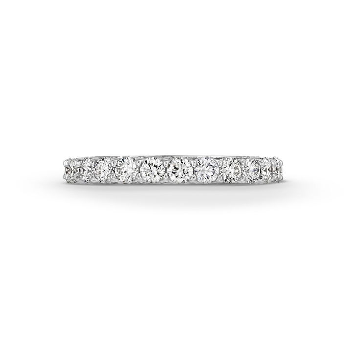 White Gold 18K Michael M. V-Prong 3/4 Way Diamond Wedding Band