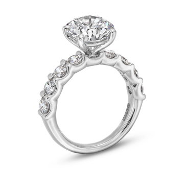 A. Jaffe Half Way Diamond Engagement Setting In White Gold 14K