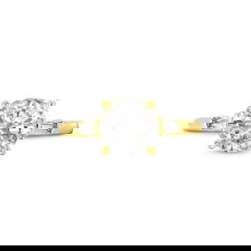 Uneek Three Stone Baguette Diamond Engagement Setting
