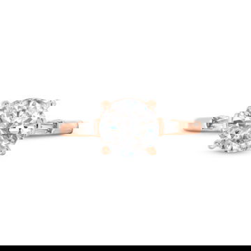 Uneek Three Stone Baguette Diamond Engagement Setting