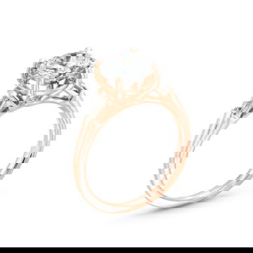 Uneek Three Stone Baguette Diamond Engagement Setting