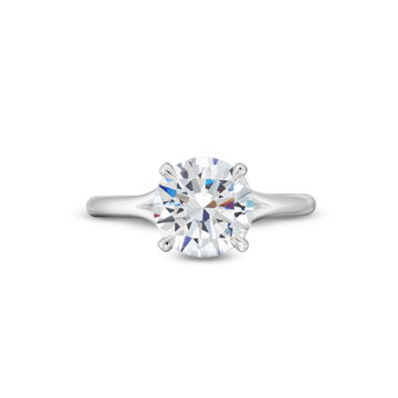 Uneek Hidden Halo Split Engagement Setting In Yellow Gold 18K