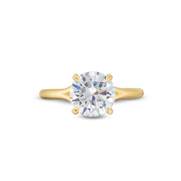 Uneek Hidden Halo Split Engagement Setting In Yellow Gold 18K