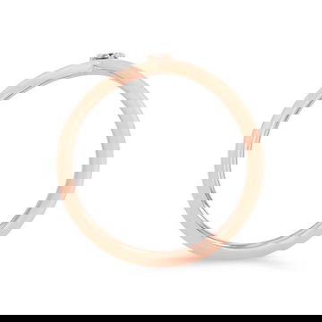 Rose Gold Contour Single Diamond Band 1