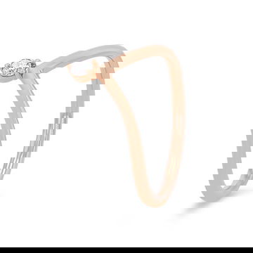 Rose Gold Contour Single Diamond Band 2