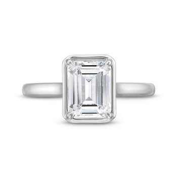 Uneek Under Halo Diamond Engagement Setting In Yellow Gold 18K