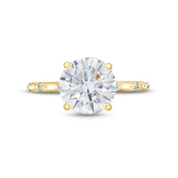 Uneek Six Diamond Engagement Setting In White Gold 18K