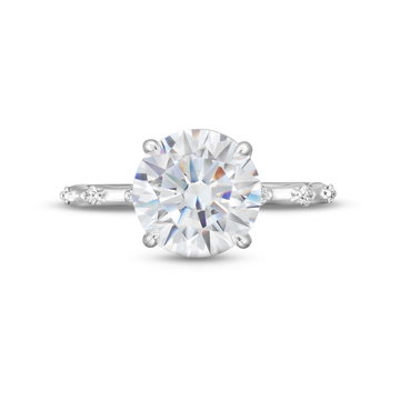 Uneek Six Diamond Engagement Setting In White Gold 18K