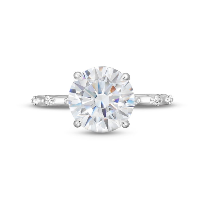 Uneek Six Diamond Engagement Setting In White Gold 18K