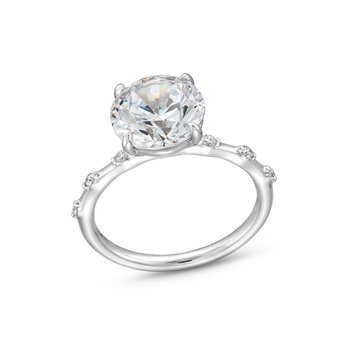 Uneek Six Diamond Engagement Setting In White Gold 18K