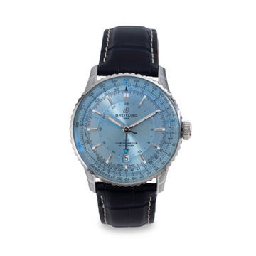 Breitling Navitimer Automatic GMT 41 Blue Dial Watch | Stainless Steel