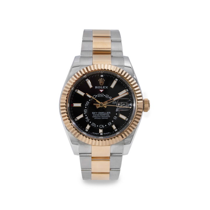 Rolex Sky-Dweller 42 Black Dial Watch | Oystersteel & Yellow Gold
