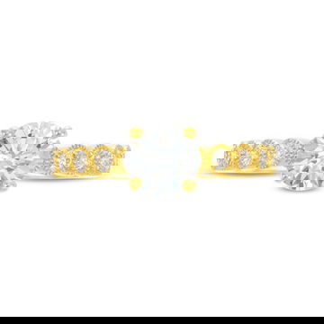 Yellow Gold Bezel Milgrain Engagement Setting (For 1ct Round)