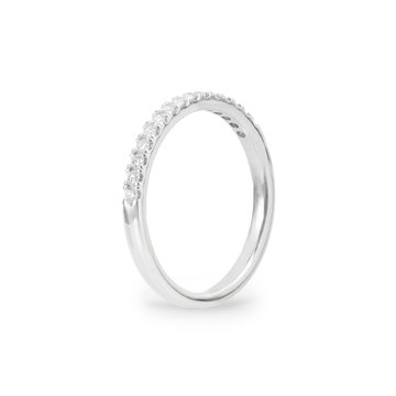 1/4 Way Diamond Wedding Band (0.25tw) In White Gold 14K