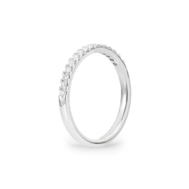1/4 Way Diamond Wedding Band (0.25tw) In White Gold 14K