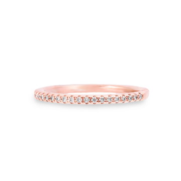 Rose Gold Shared Prong Diamond Wedding Band (0.15tw) In Rose Gold 14K