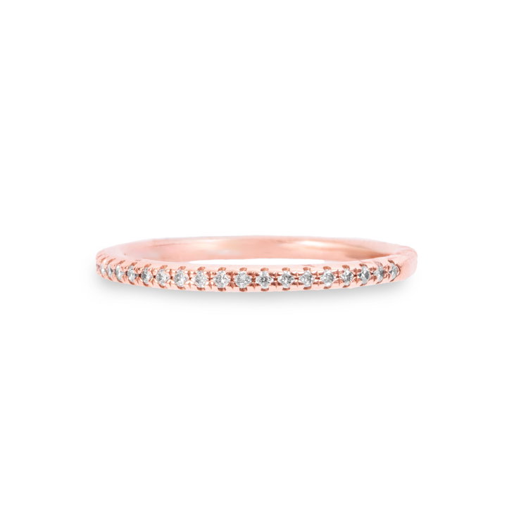 Rose Gold Shared Prong Diamond Wedding Band (0.15tw) In Rose Gold 14K