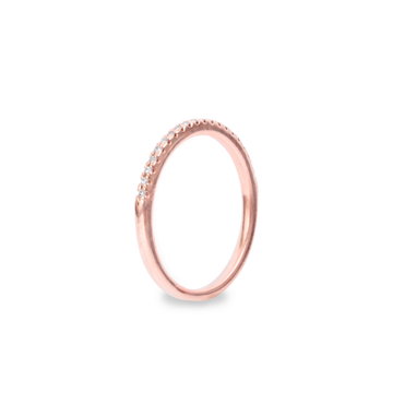 Rose Gold Shared Prong Diamond Wedding Band (0.15tw) In Rose Gold 14K